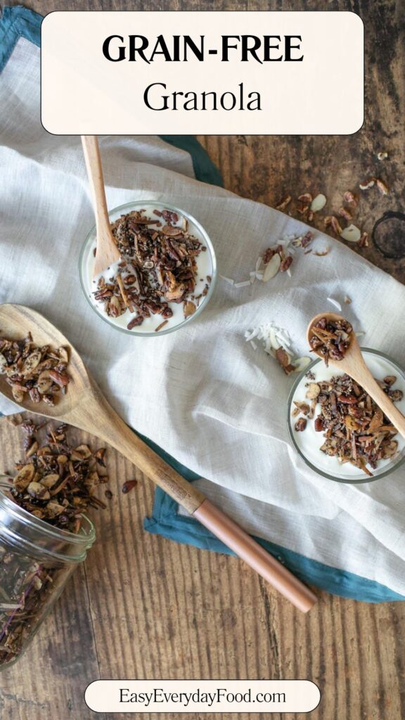 Grain-Free Granola Pinterest pin.