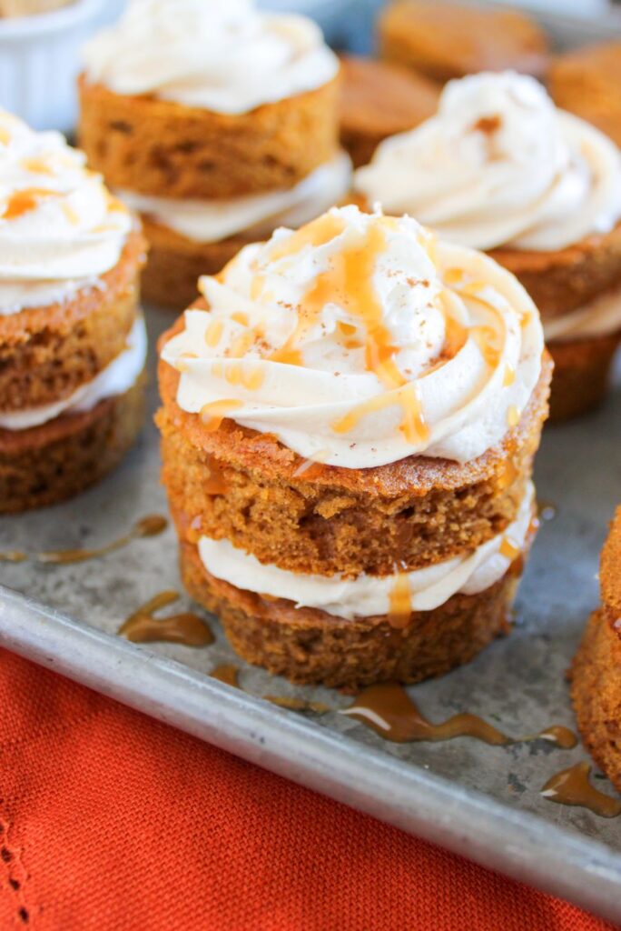 Mini Pumpkin Cake close up.