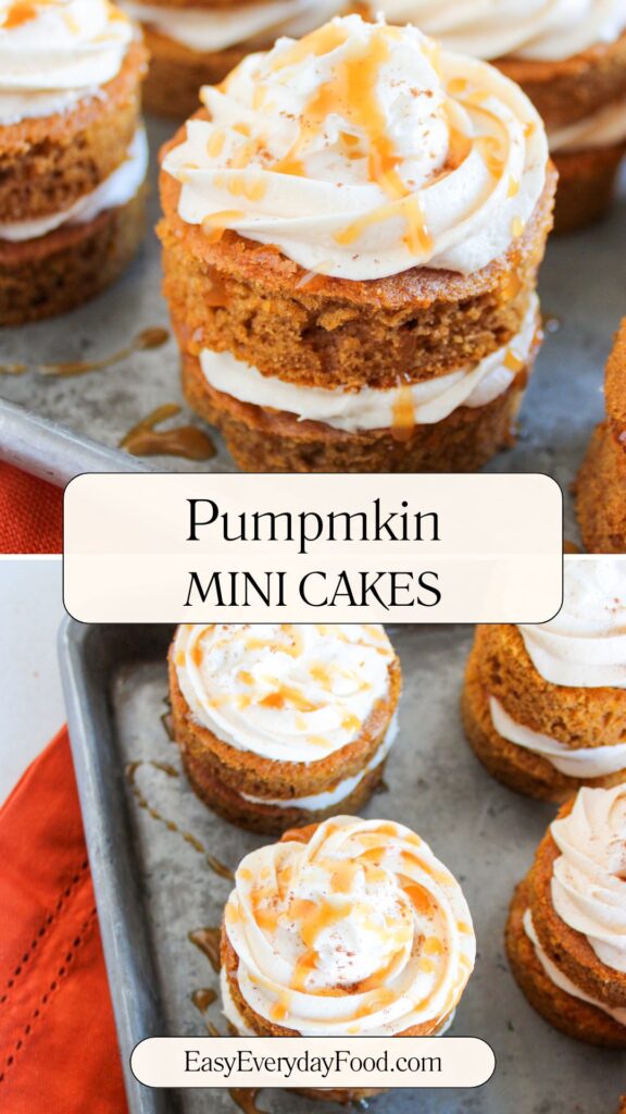 Mini Pumpkin Cakes Pinterest pin.