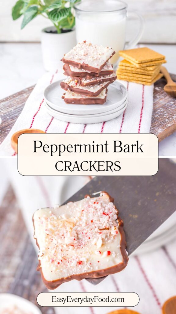 Peppermint Bark Graham Crackers Pinterest pin.