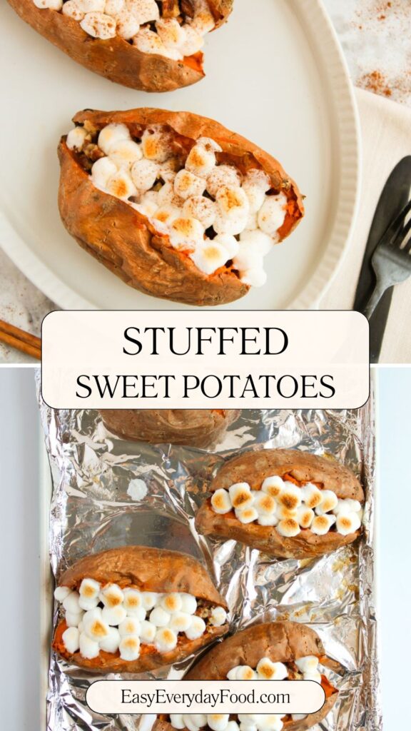 Stuffed Sweet Potatoes Pinterest pin.