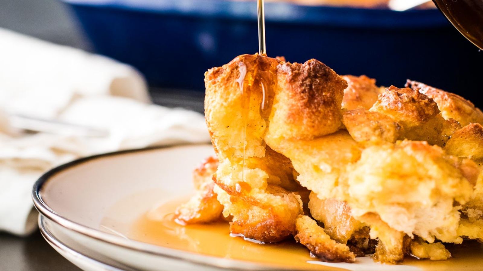 A pan of French toast bake.