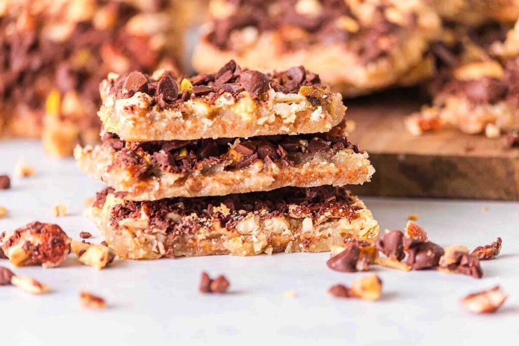 Delicious graham cracker toffee bars, a perfect Christmas treat.