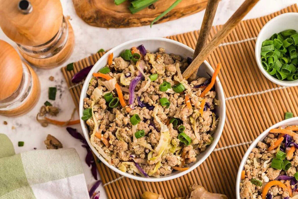 This egg roll bowl combines ground meat with shredded veggies for a fast, flavorful meal. Simple, satisfying, and made in one pan.