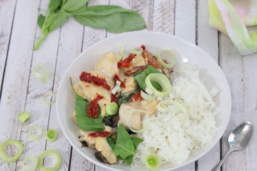 Slow Cooker Tuscan Chicken spends hours cooking at a low temperature, letting the sauce thicken gradually. This fits naturally into slow cooker meals that work around your schedule since the preparation stays simple. The slow cook time does the heavy lifting while you handle other tasks. Dinner comes together without needing attention at the stove.