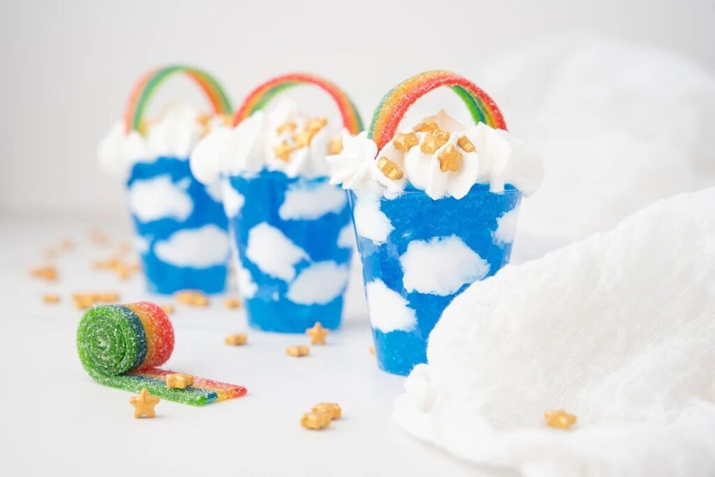 St. Patrick's Day rainbow ice cream with a touch of Pride Day flair.